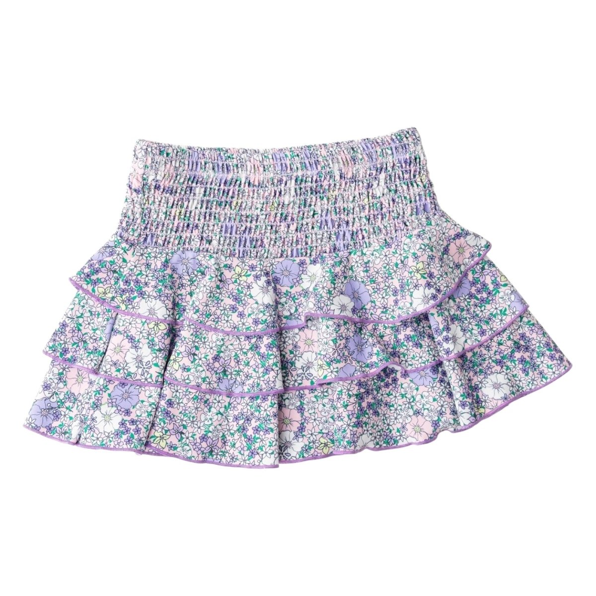 Women's Tube Top Long Sleeve Cartoon Pattern Ruffle Skirt Set Women's Tube Top Long Sleeve Cartoon Pattern Ruffle Skirt Set