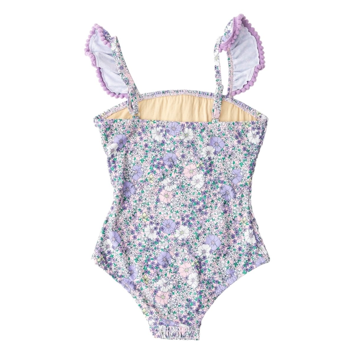 FLOWER POWER SMOCKED ONE PIECE SWIMSUIT - ONE PIECE SWIMSUIT