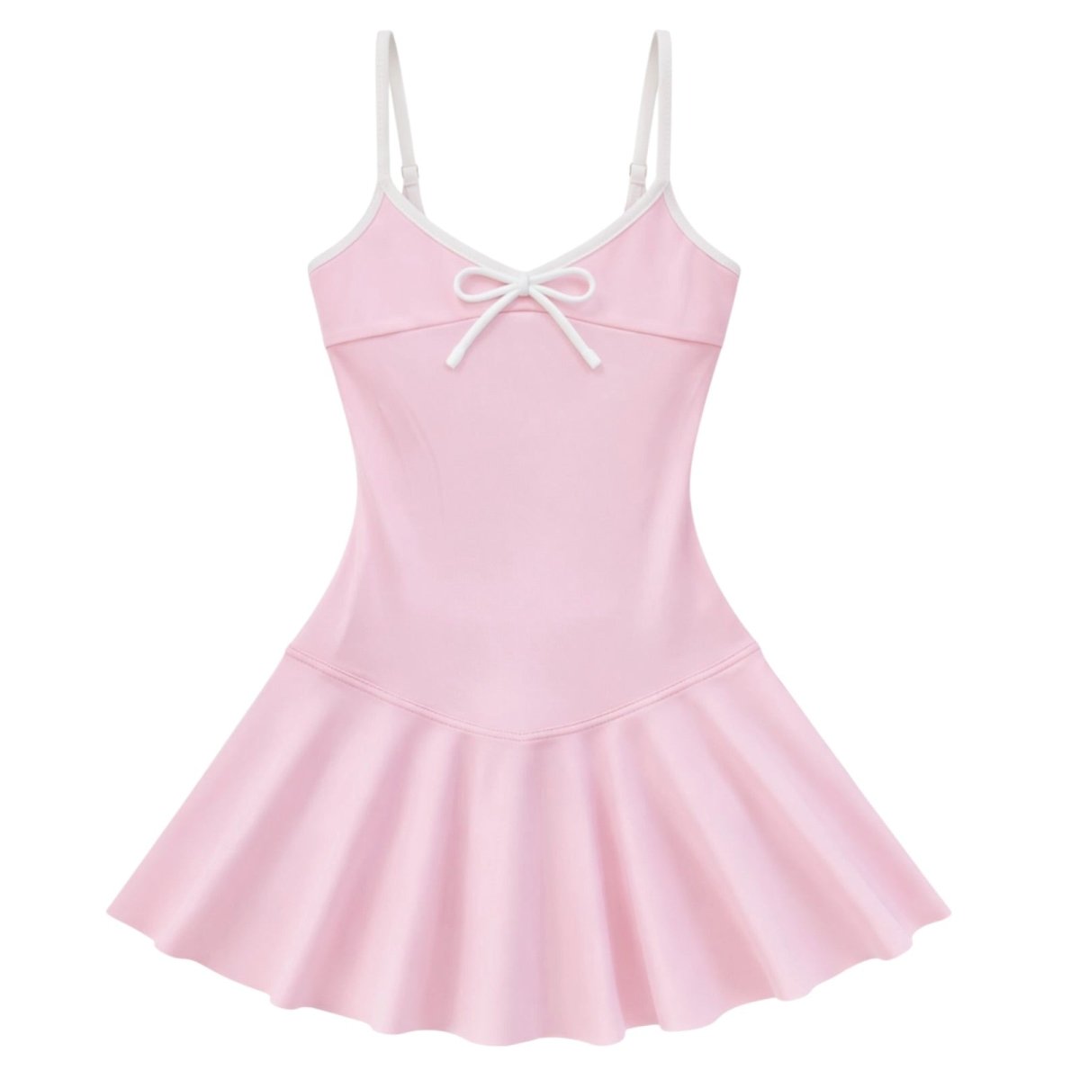 pink athletic dresses Women's Tennis Dress with Built-in Shorts Scalloped Pink Golf Dress Ra Attraco