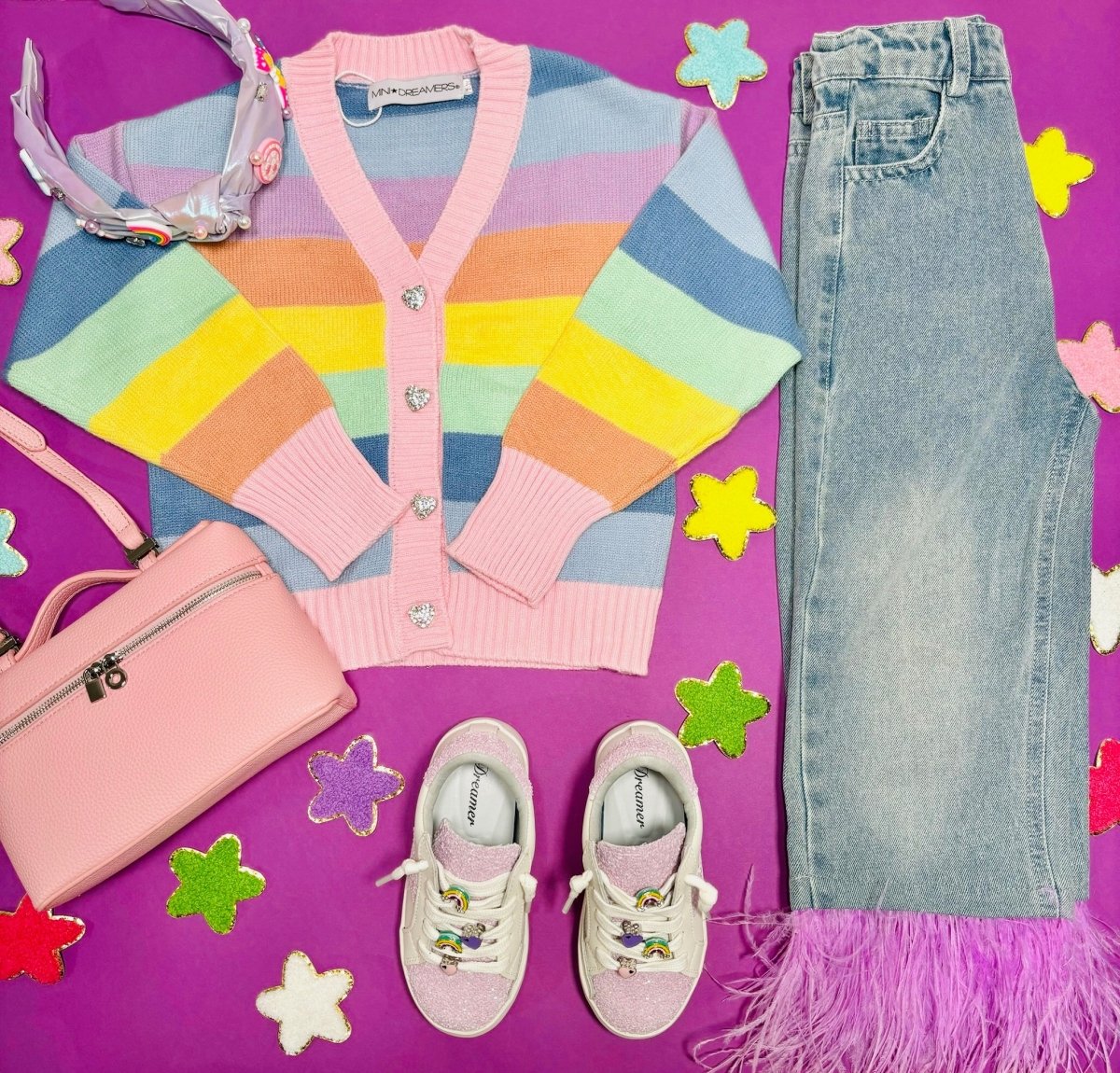 GIA RAINBOW CARDIGAN - CARDIGANS
