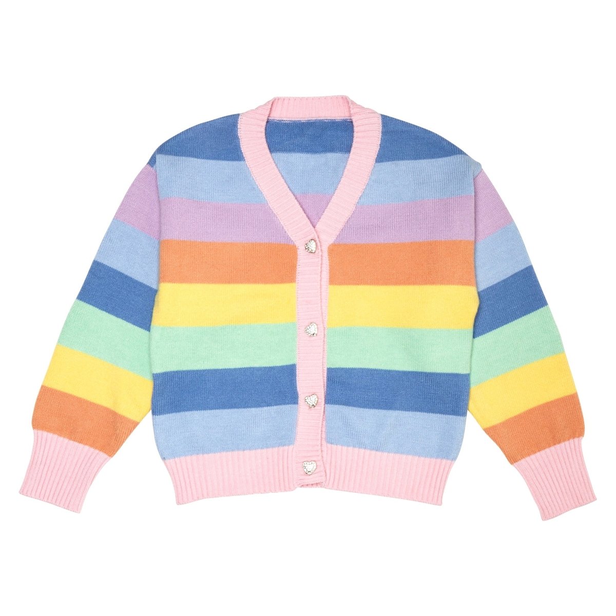 Mud Pie Girls' Magical Unicorn Dreams Cardigan - Cotton Knit Kids Sweater