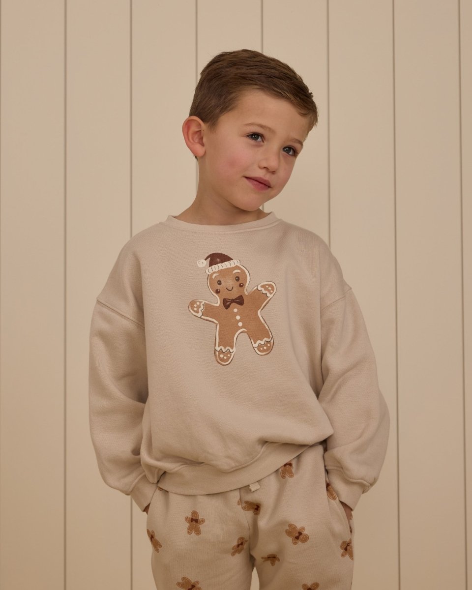 GINGERBREAD SWEATSHIRT AND SWEATPANTS SET - RYLEE + CRU