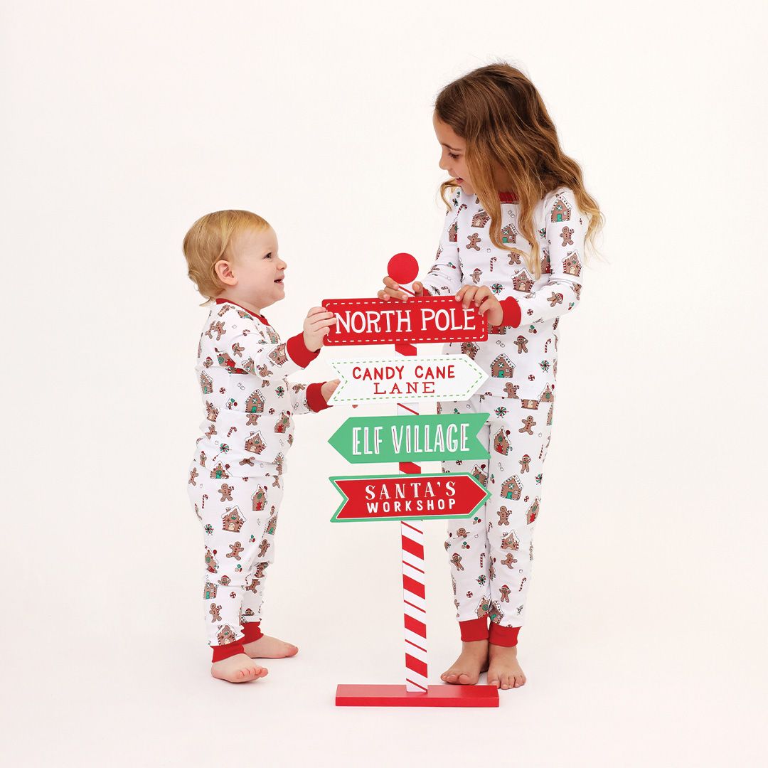 GINGERBREAD WORLD TWO PIECE PJS (UNISEX) (PREORDER) - NOOMIE