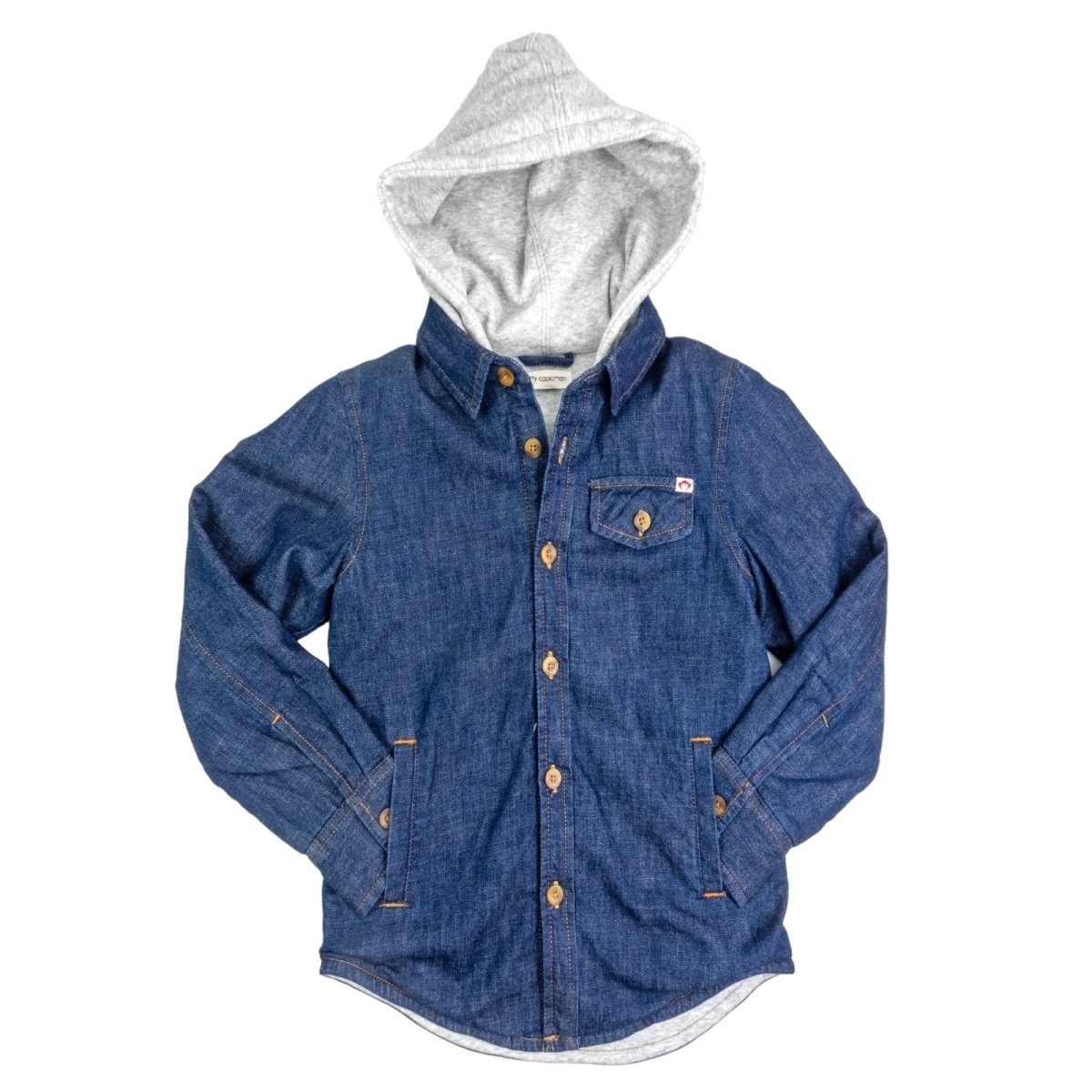 GLEN DENIM JACKET W/ HOOD - HOODIES