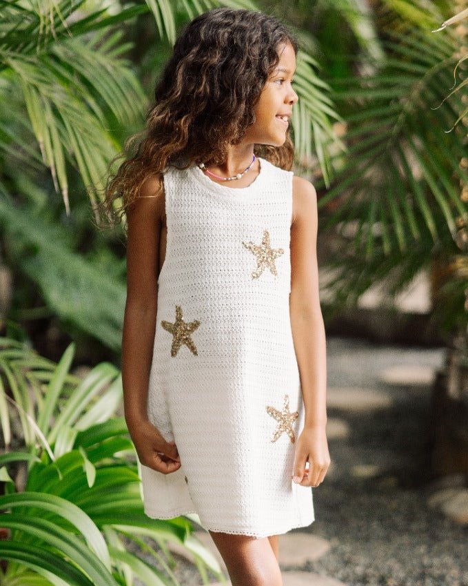 GLITTER STARS ISLAND ESCAPE DRESS (PREORDER) - COVER UPS