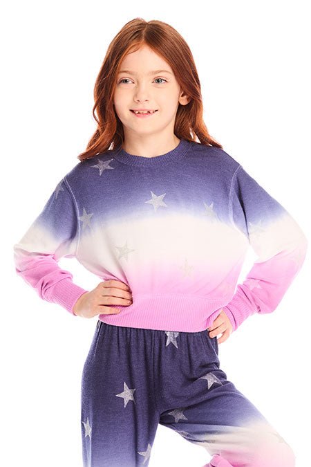 GLITTER STARS OMBRÉ SWEATSHIRT (PREORDER) - CHASER KIDS