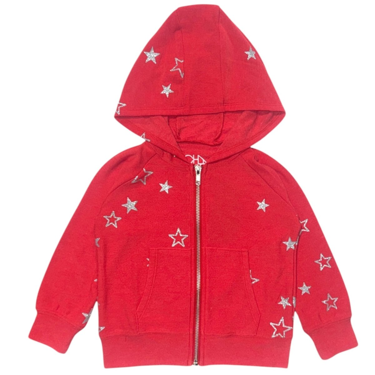 GLITTER STARS ZIP UP HOODIE - HOODIES