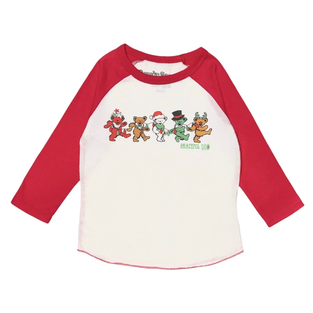 GRATEFUL DEAD CHRISTMAS LONG SLEEVE RAGLAN TSHIRT - LONG SLEEVE TOPS