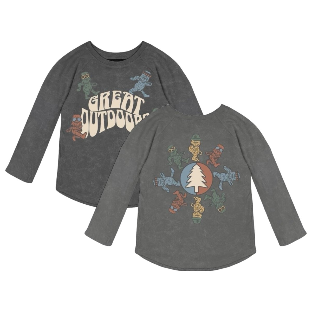 GREAT OUTDOORS BEAR LONG SLEEVE RAGLAN TSHIRT - LONG SLEEVE TOPS