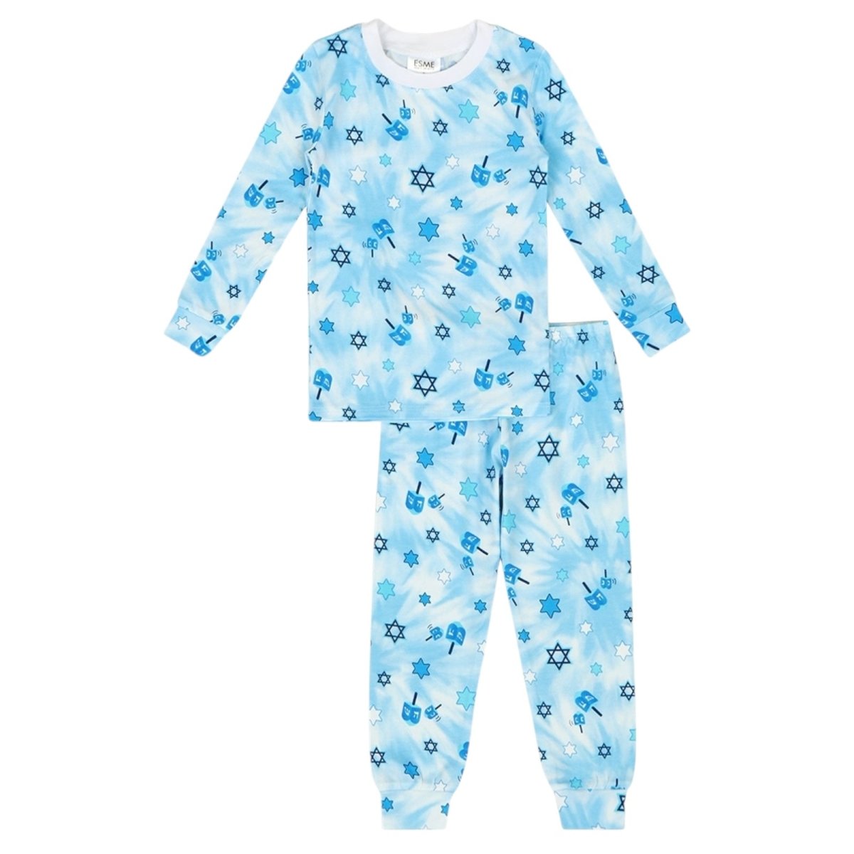 HANUKKAH DREIDEL LONG SLEEVE PJS BOYS - PAJAMAS