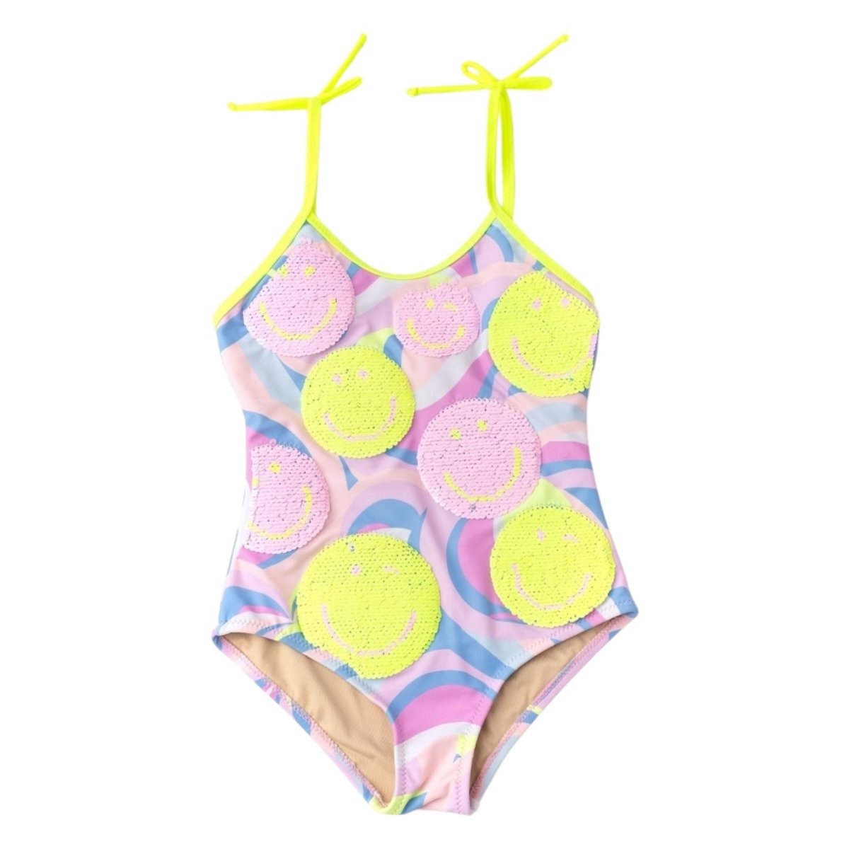 HAPPY SWIRL FLIP SEQUIN ONE PIECE SWIMSUIT - ONE PIECE SWIMSUIT