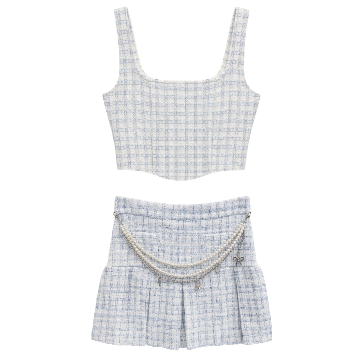 HATTIE CORSET TOP AND CHAIN SKIRT SET (PREORDER) - KATIE J NYC