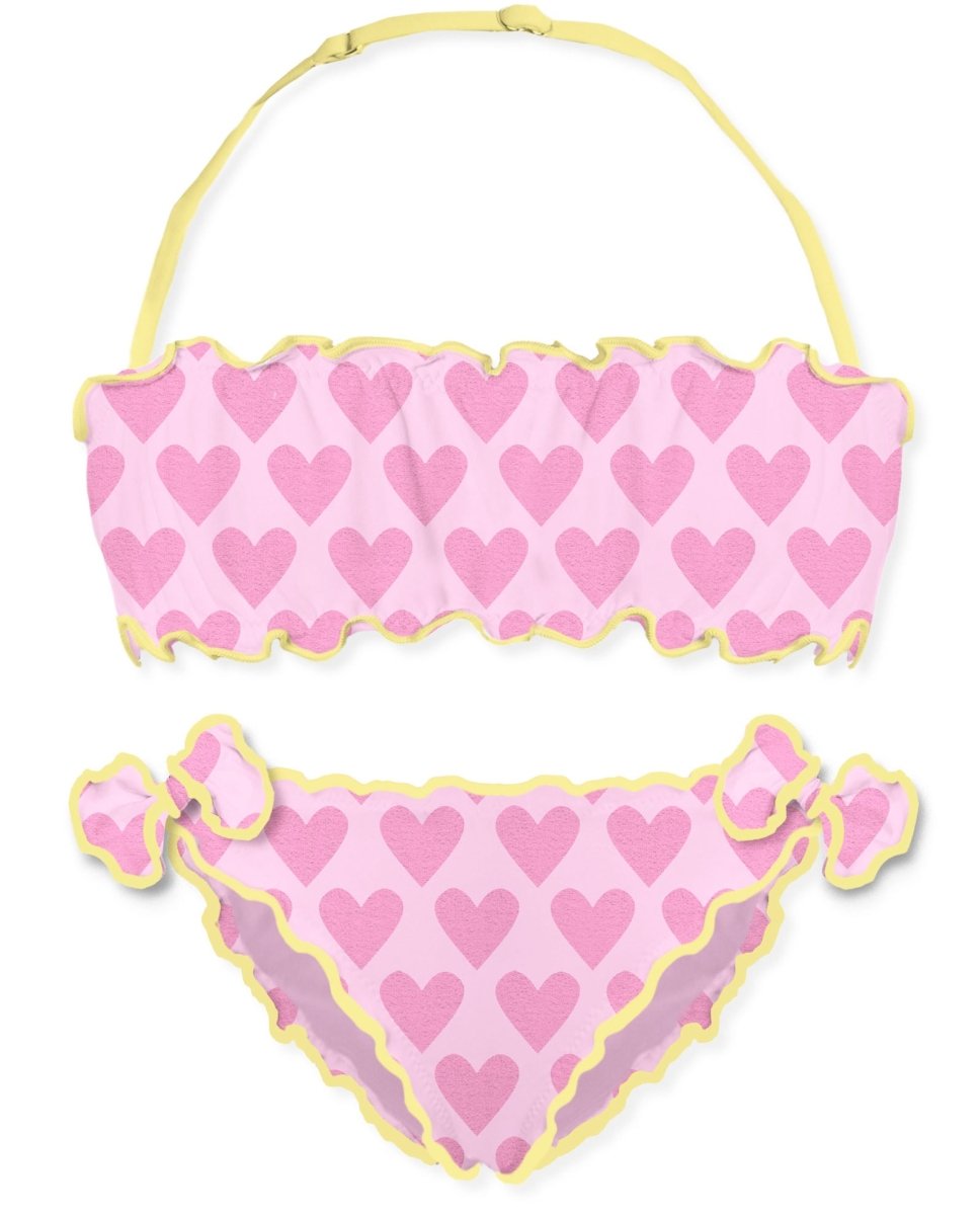 HEART EMBOSSED EMY TWO PIECE BIKINI (PREORDER) - TWO PIECE BIKINI