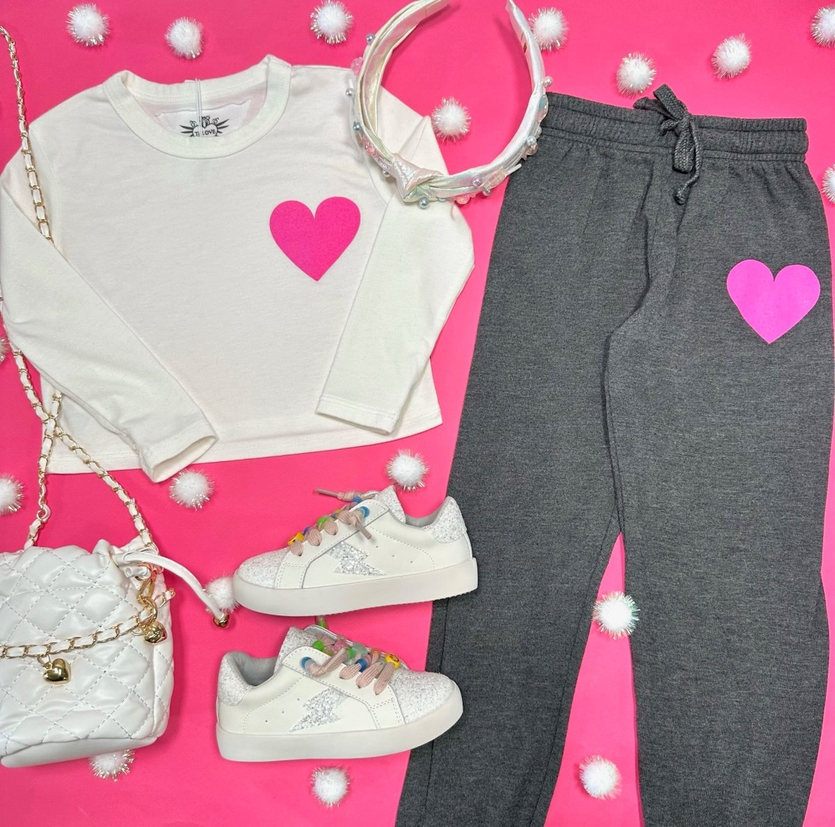 HEART LONG SLEEVE TSHIRT - LONG SLEEVE TOPS