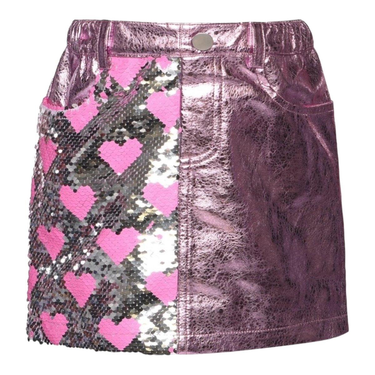 Heart Sequin Metallic Skirt Mini Dreamers