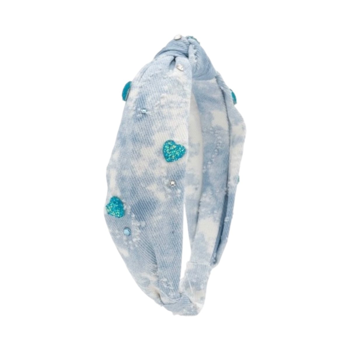 HEART STONE DENIM HEADBAND (PREORDER) - BARI LYNN
