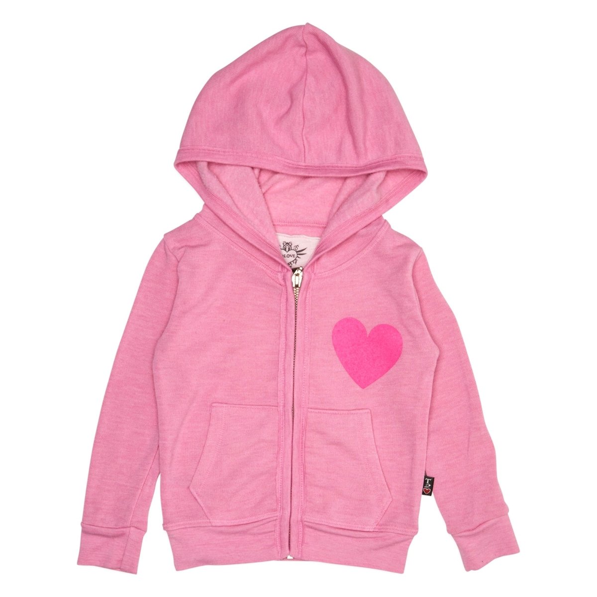 HEART ZIP UP HOODIE - HOODIES