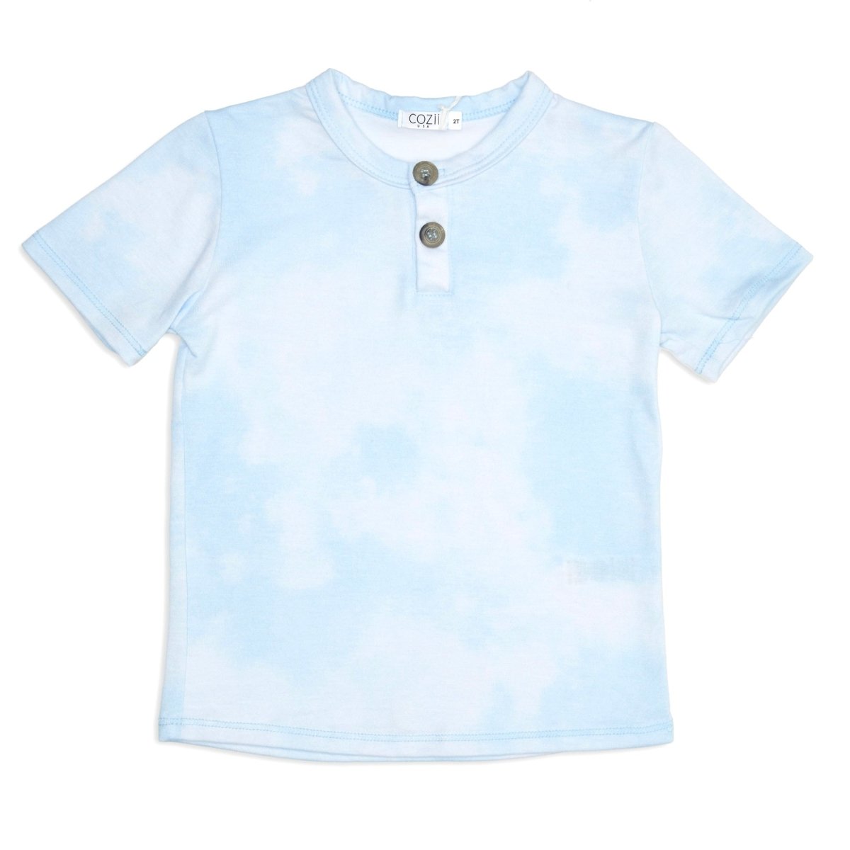 HENLEY TIE DYE TSHIRT - SHORT SLEEVE TOPS