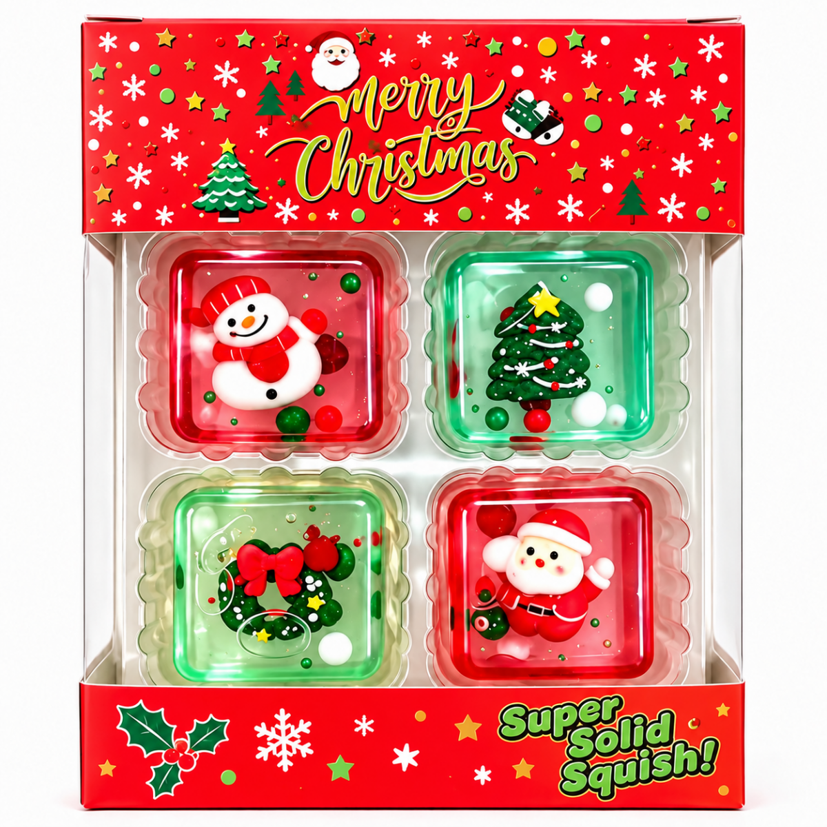 HOLIDAY CUBE SQUISHY SET - MD