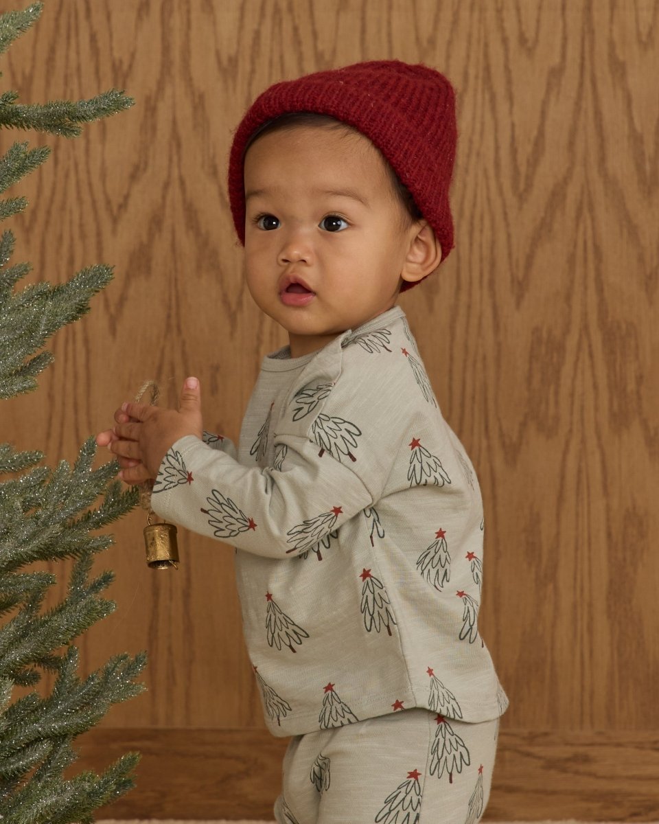 HOLIDAY TREES LONG SLEEVE PJS (UNISEX) - RYLEE + CRU
