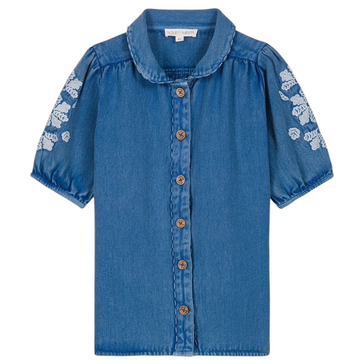 Embroidered Denim Dress in Organic Cotton | Louise Misha Kids 5 / BLUE Embroidered Denim Dress in Organic Cotton | Louise Misha Kids 5 / BLUE