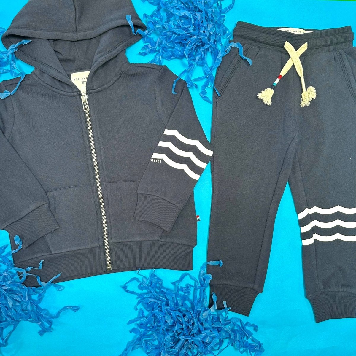 INDIGO WAVES SWEATPANTS - SWEATPANTS