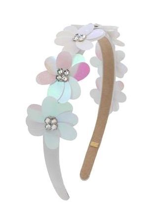 IRIDESCENT SEQUIN FLOWER HEADBAND - HEADBANDS