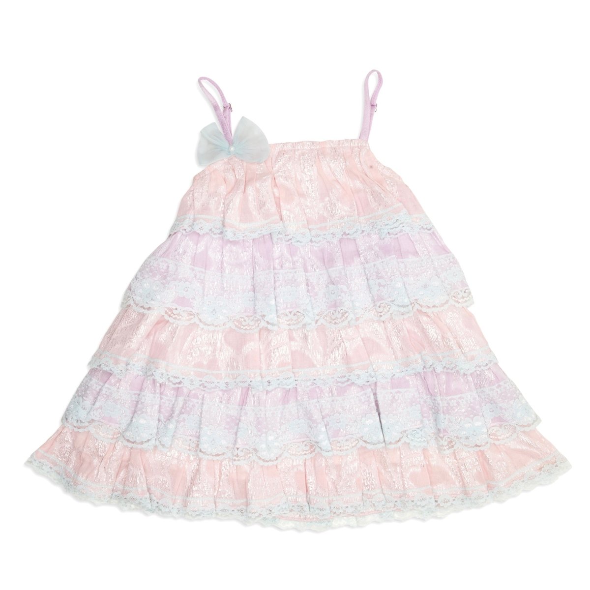 ISLA LACE RUFFLE LAYERED DRESS - DRESSES