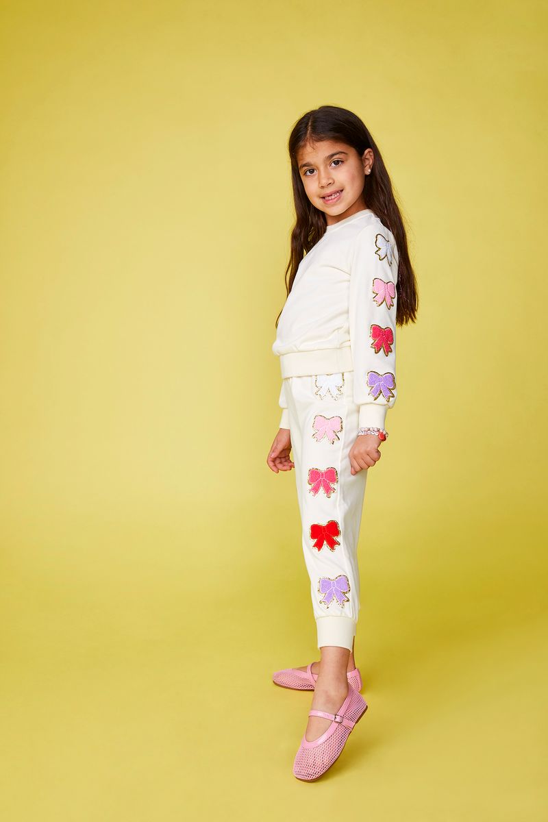 IVY BOW SWEATSHIRT AND SWEATPANTS SET - SET