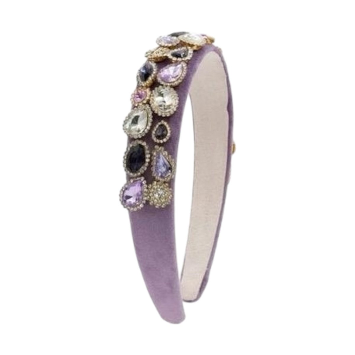 JEWEL STONE VELVET HEADBAND - HEADBANDS