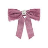 JEWEL VELVET MINI BOW BARRETTE CLIP - CLIPS