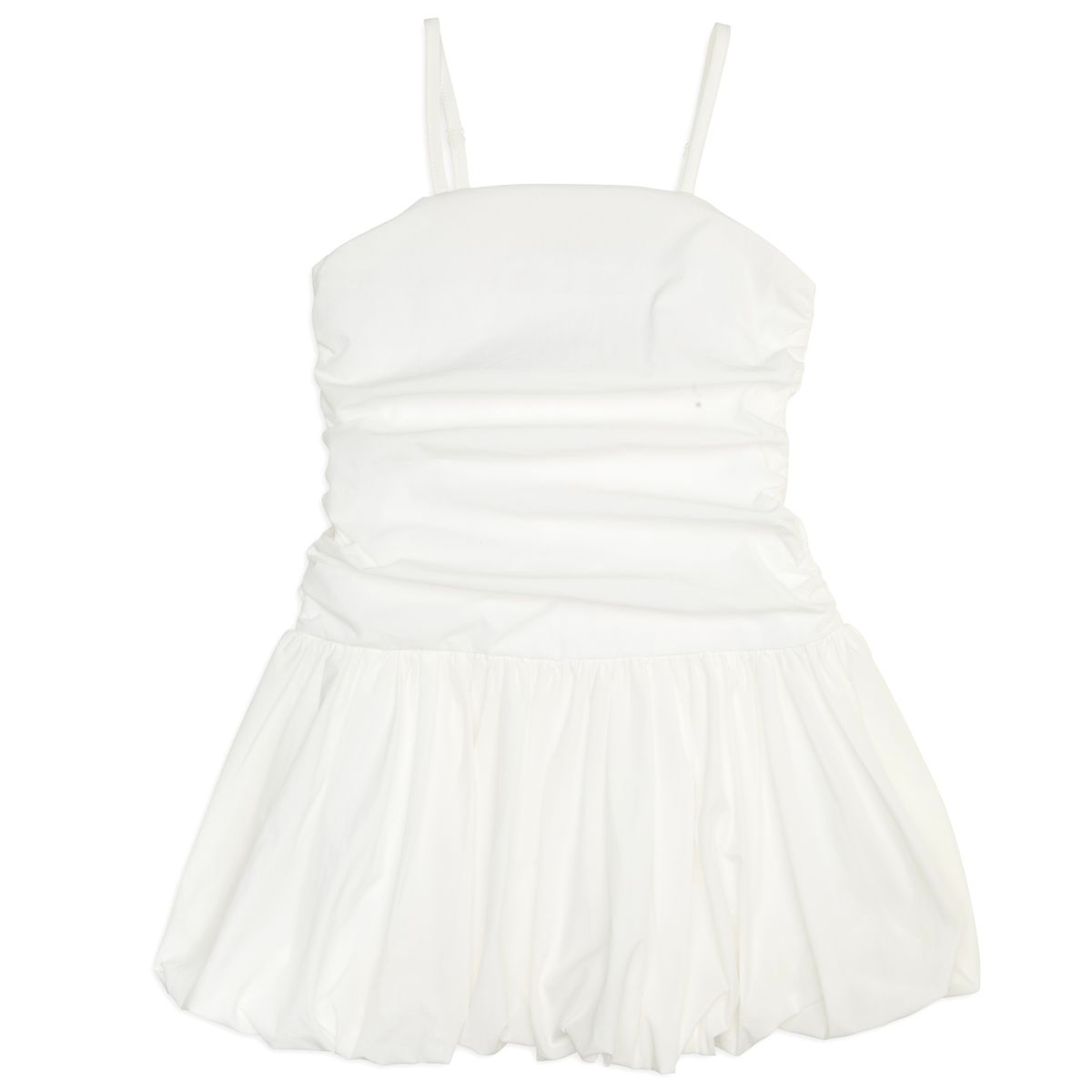 white mini bubble dress Sleeveless Bow Bubble Mini Dress White