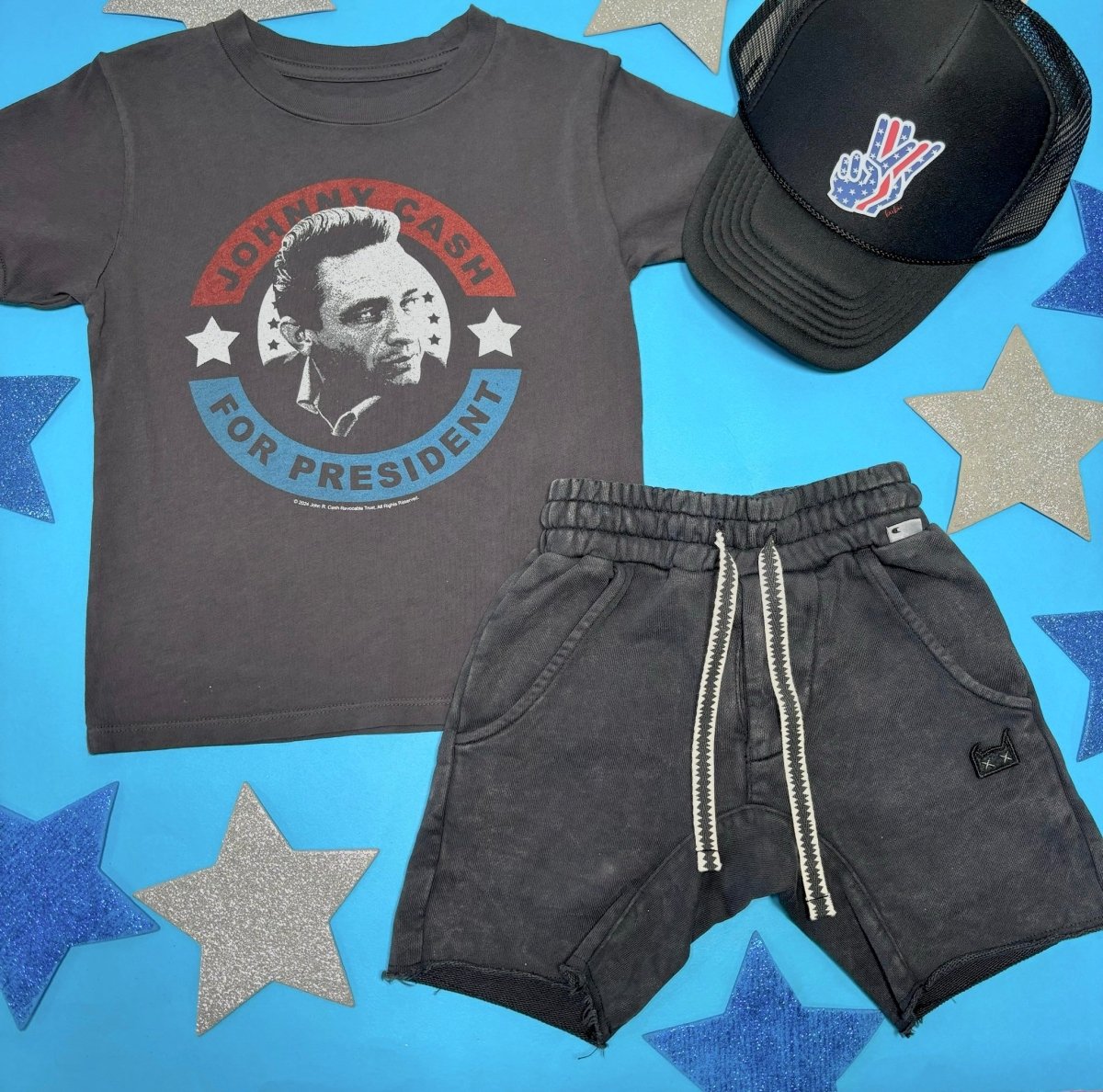 JOHNNY CASH FOR PRESIDENT TSHIRT - SHORT SLEEVE TOPS