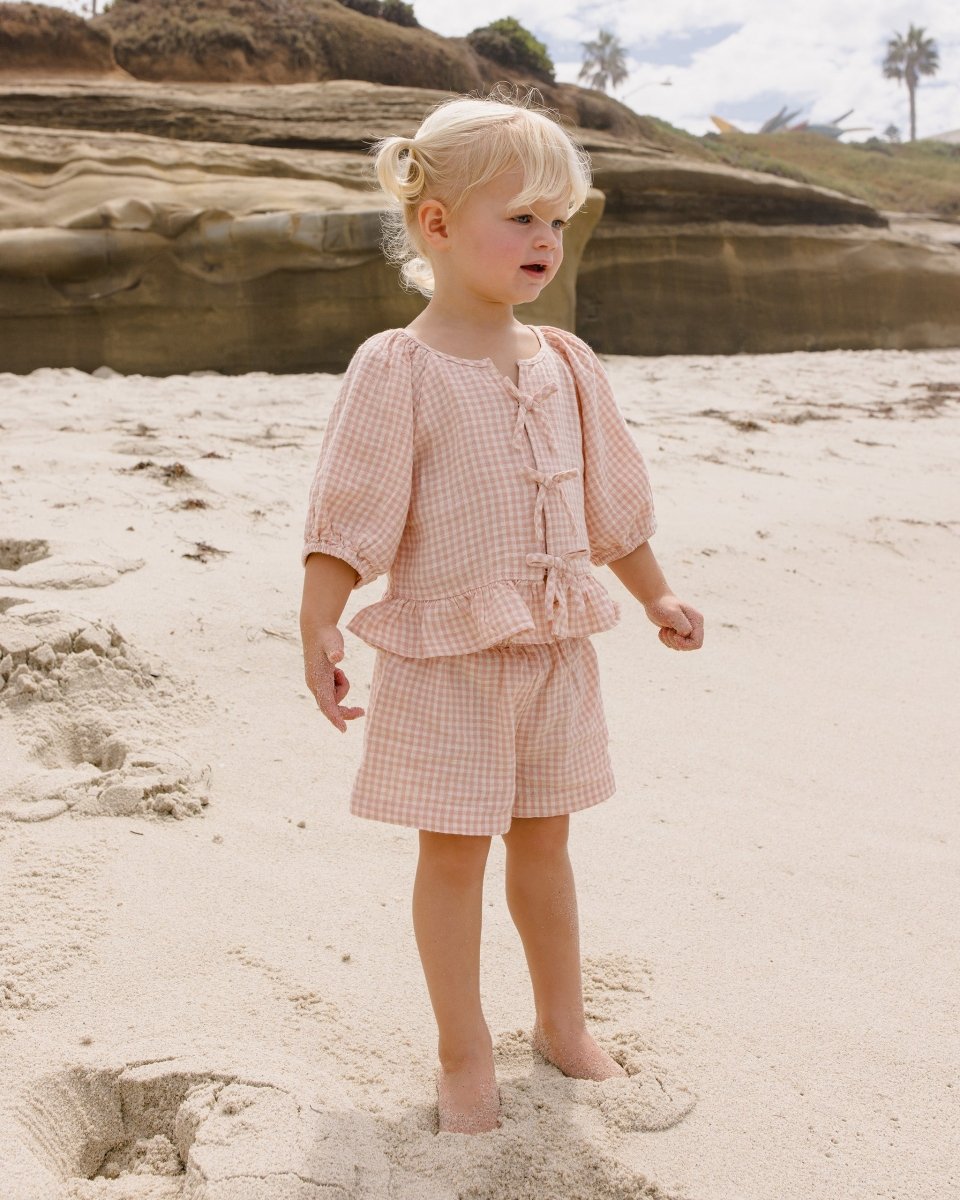 JUNIPER GINGHAM TIE TOP AND SHORT SET - RYLEE + CRU - SET