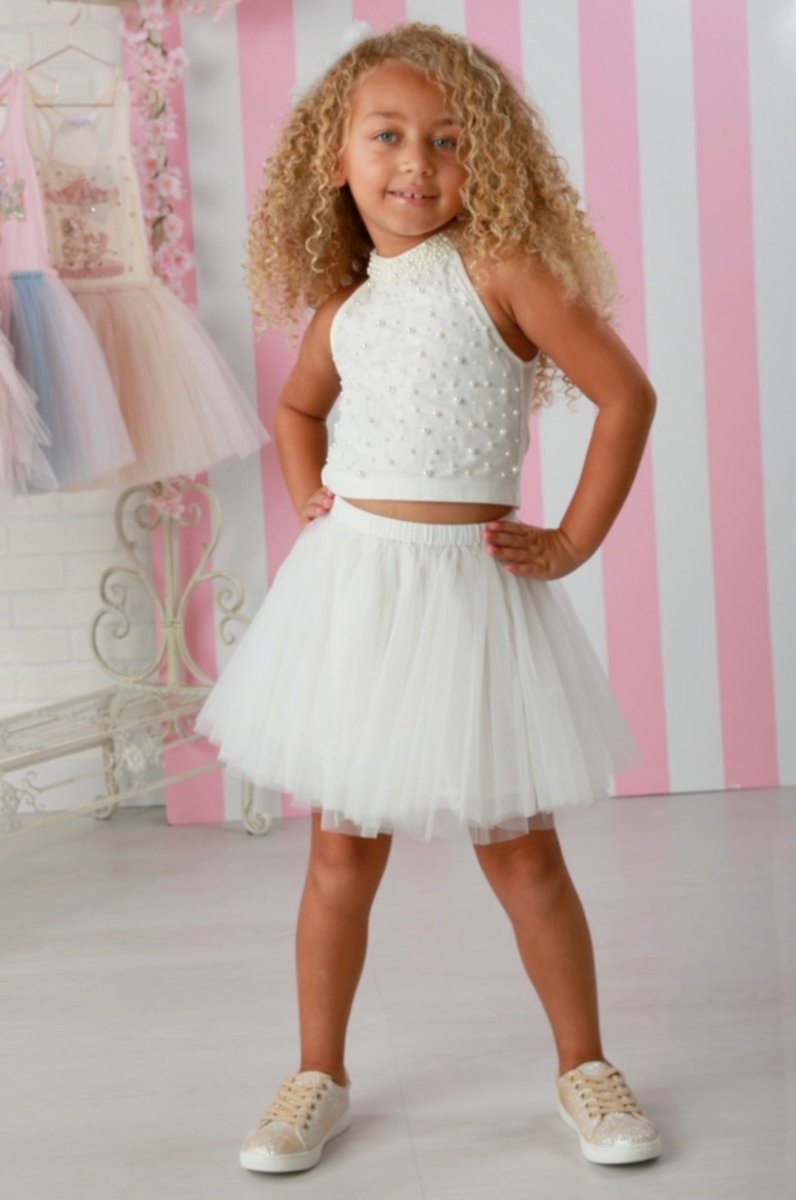 KENNA PEARL TOP AND TUTU SKIRT SET - SET