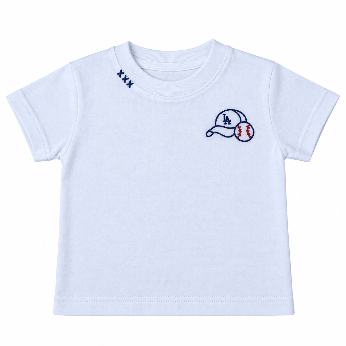LA BASEBALL HAT EMBROIDERED TSHIRT (PREORDER) - SWEET OLIVE
