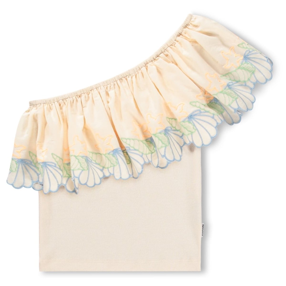 LACE ONE SHOULDER RATJA TOP - MOLO