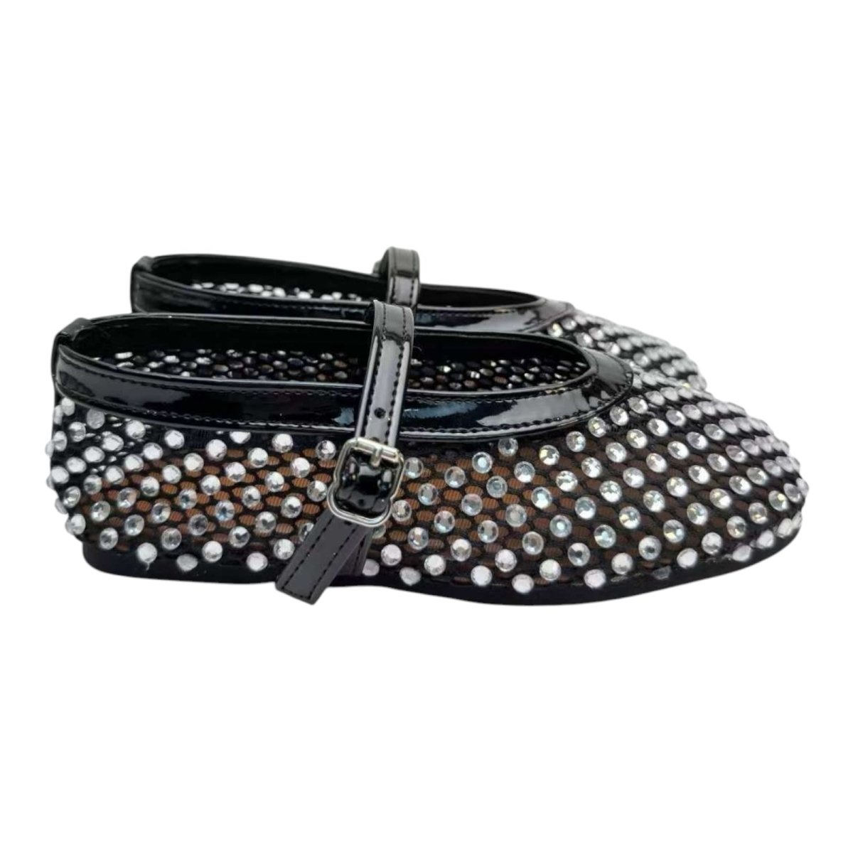 LALA MESH FLATS W/ STONES - FLATS