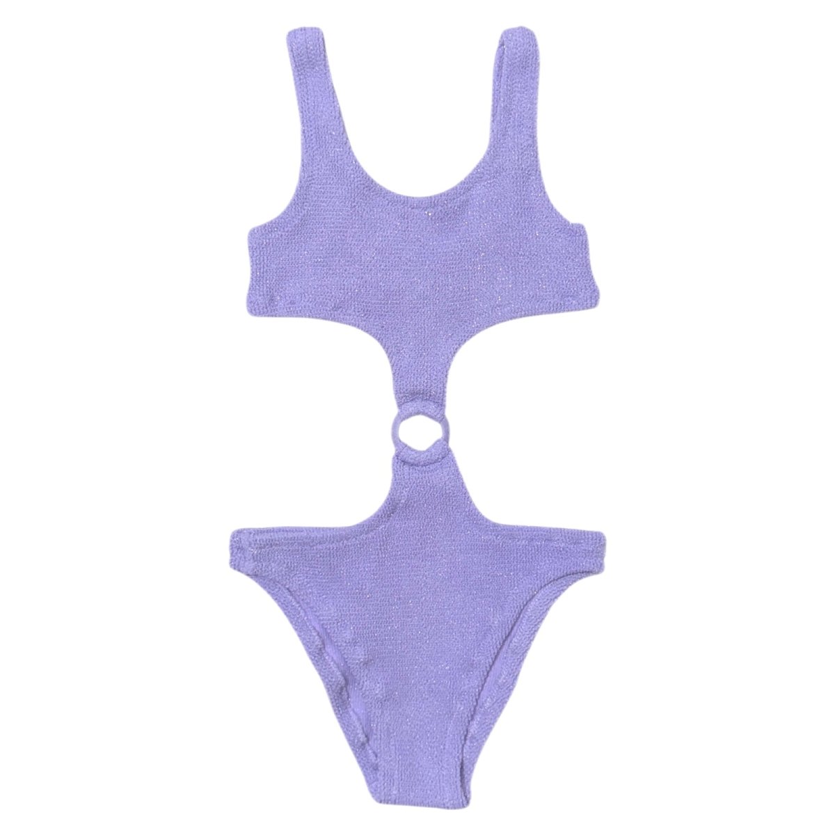 LAUREL CRINKLE LUREX CUT OUT ONE PIECE SWIMSUIT - ONE PIECE SWIMSUIT