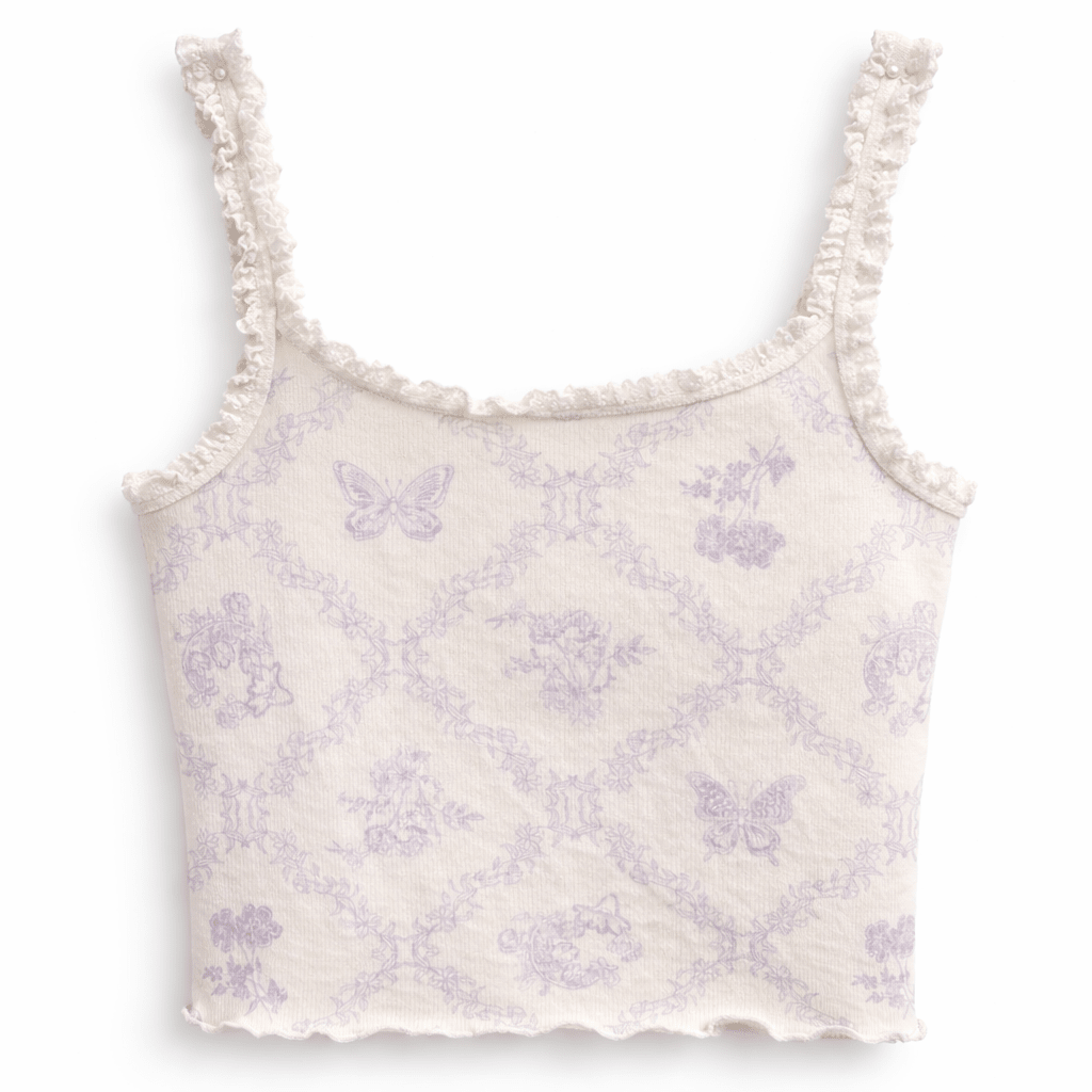 LAVENDER GARDEN SUSAN TANK TOP (PREORDER) - KATIE J NYC