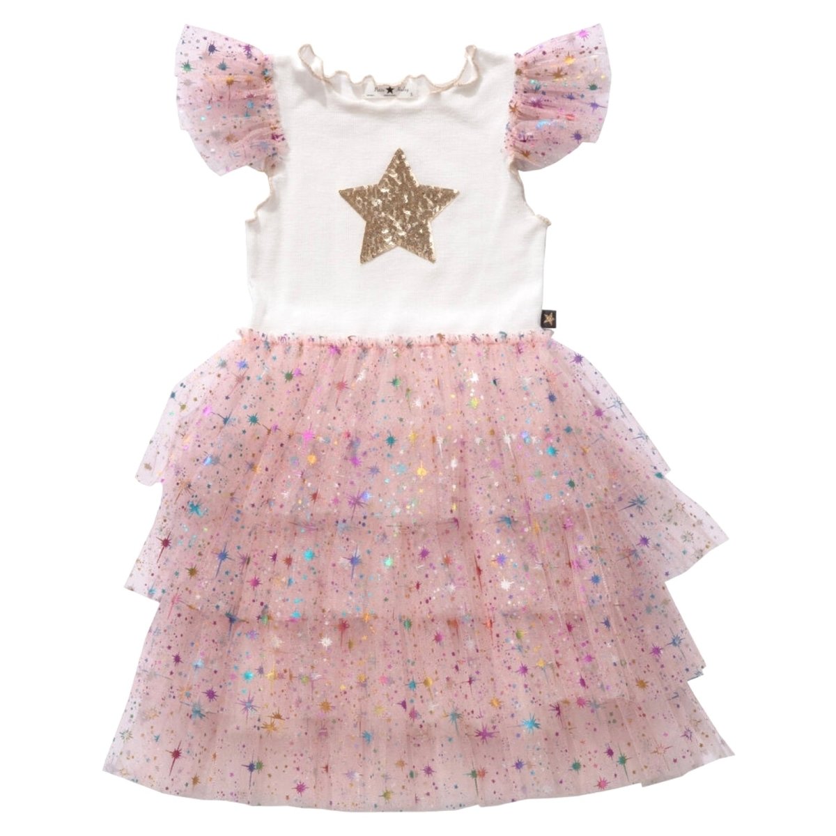 LEAH LAYERED METALLIC STARS TUTU DRESS - DRESSES