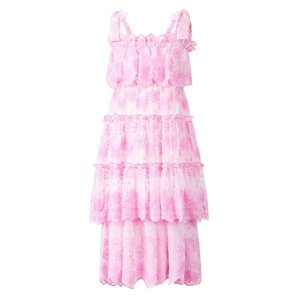 LENA EMBROIDERED MAXI DRESS - DRESSES