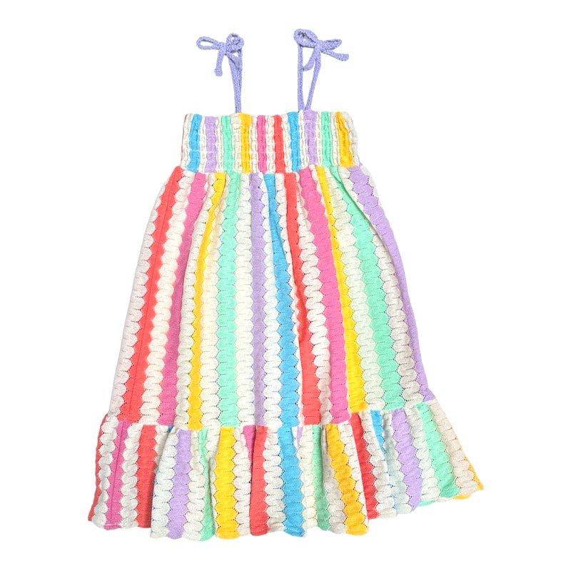 pastel rainbow striped dress rainbow dress pastel Striped Side Split V Neck T Shirt Dress Pastel Rainbow SNAP-Something New And Pretty