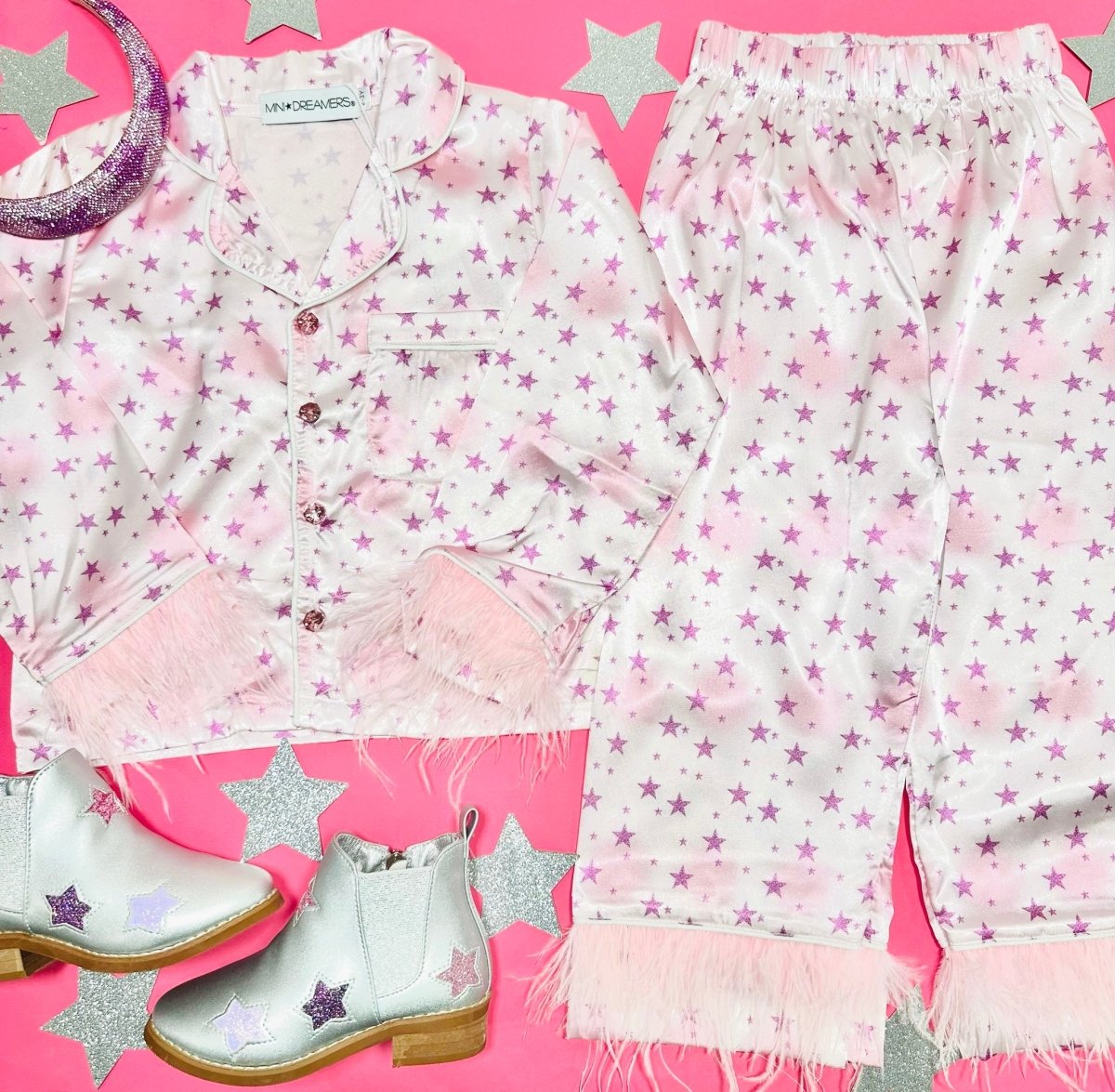 LILA FEATHER TWO PIECE SETS - SET