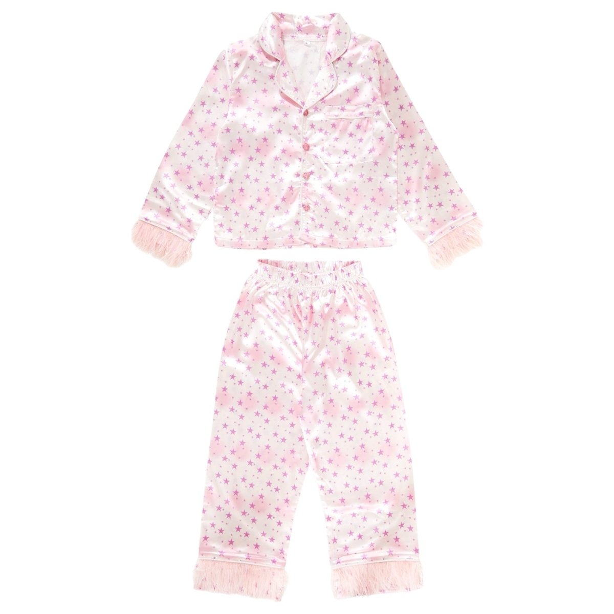 Petit Lem Girl 2-Piece Knit Pajama Set | Pink Light