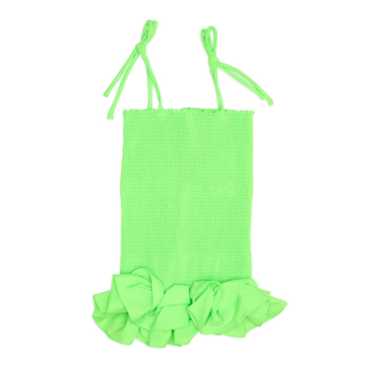 LIME BILLIE SMOCKED DRESS - LITTLE PEIXOTO