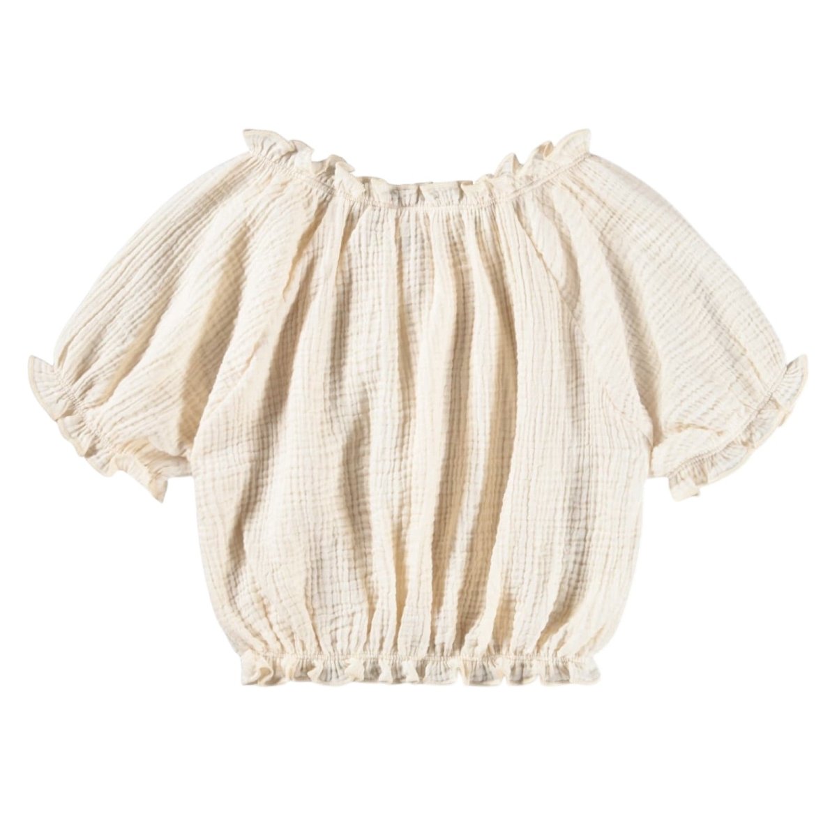 LINEN RAFAELA SCRUNCHED TOP (PREORDER) - MOLO