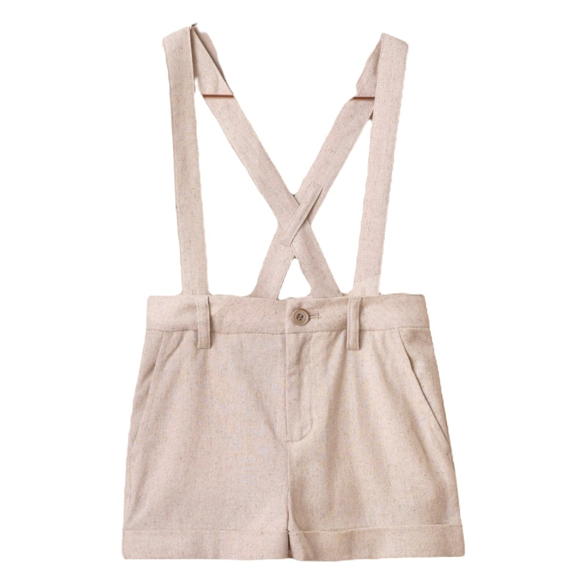LINEN SUSPENDER SHORTS by NORALEE | Kids Fashion | Mini Dreamers