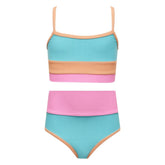 LITTLE EVA & EMMY CRUSH COLORBLOCK TWO PIECE BIKINI - TWO PIECE BIKINI
