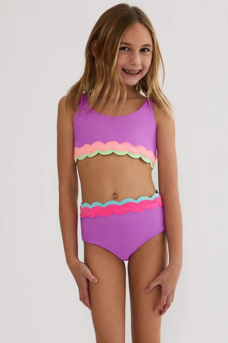 LITTLE MARIN HARRIET RADIANT WAVE COLORBLOCK TWO PIECE BIKINI (PREORDER) - BEACH RIOT KIDS - TWO PIECE BIKINI